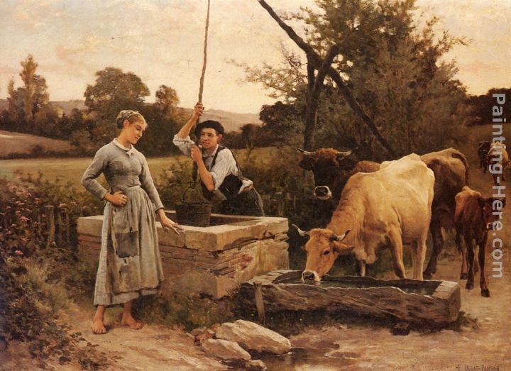 Edouard Bernard Debat-Ponsan At the Well
